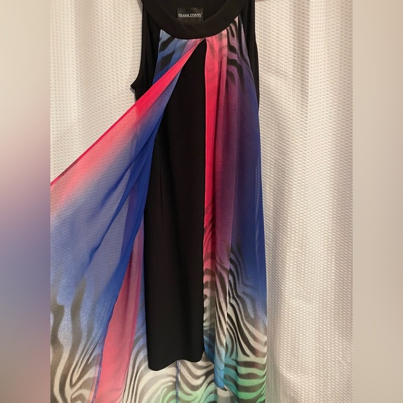Frank Lyman multicolored animal print sleeveless maxi dress size 12 NWT - Picture 2 of 7